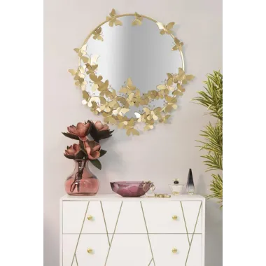 LUSTRO FARFALLE Okrągłe 74X4X75 cm (Lustro Ø 60 cm)